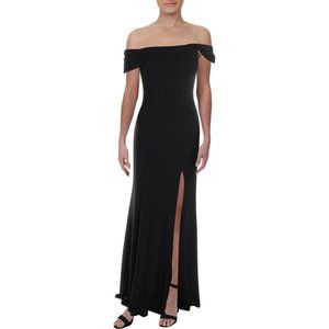 NWT Aqua Side Slit Evening Dress Black  Size 4